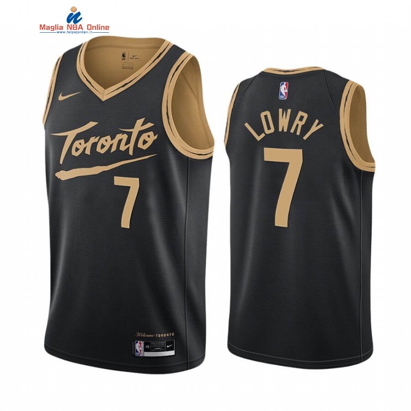 Maglia NBA Nike Toronto Raptors #7 Kyle Lowry Nero Città 2020-21 Acquista