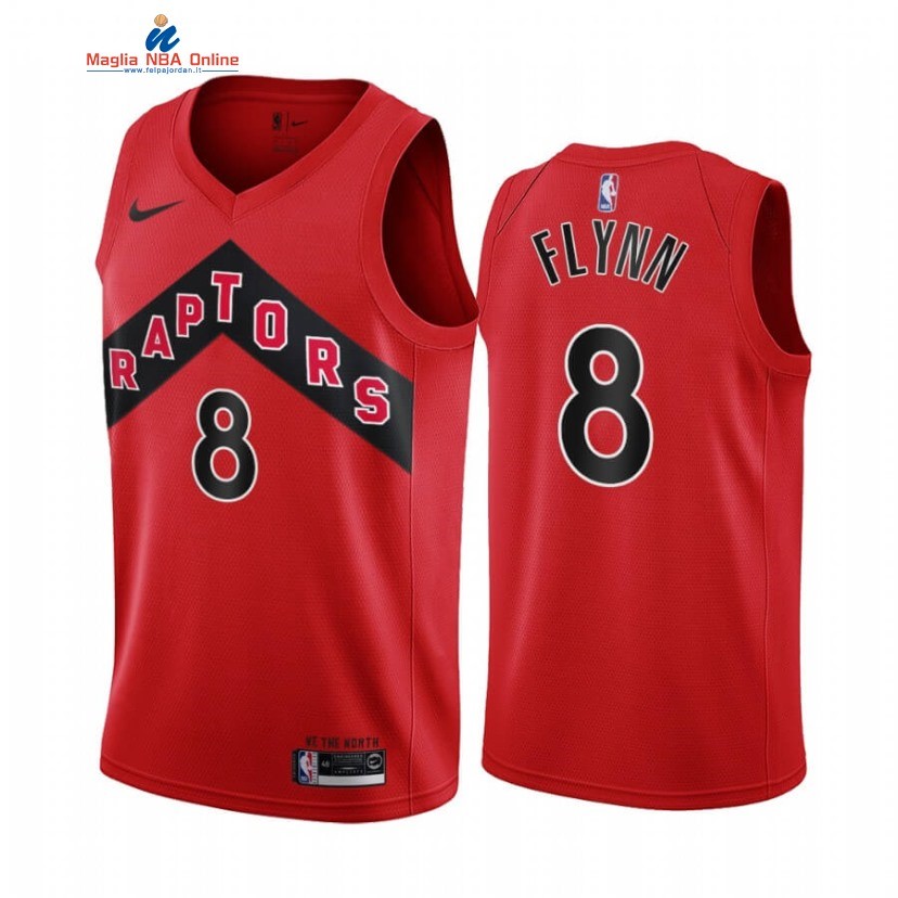 Maglia NBA Nike Toronto Raptors #8 Malachi Flynn Rosso Icon 2020-21 Acquista
