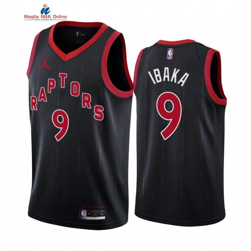 Maglia NBA Nike Toronto Raptors #9 Serge Ibaka Nero Statement 2020-21 Acquista