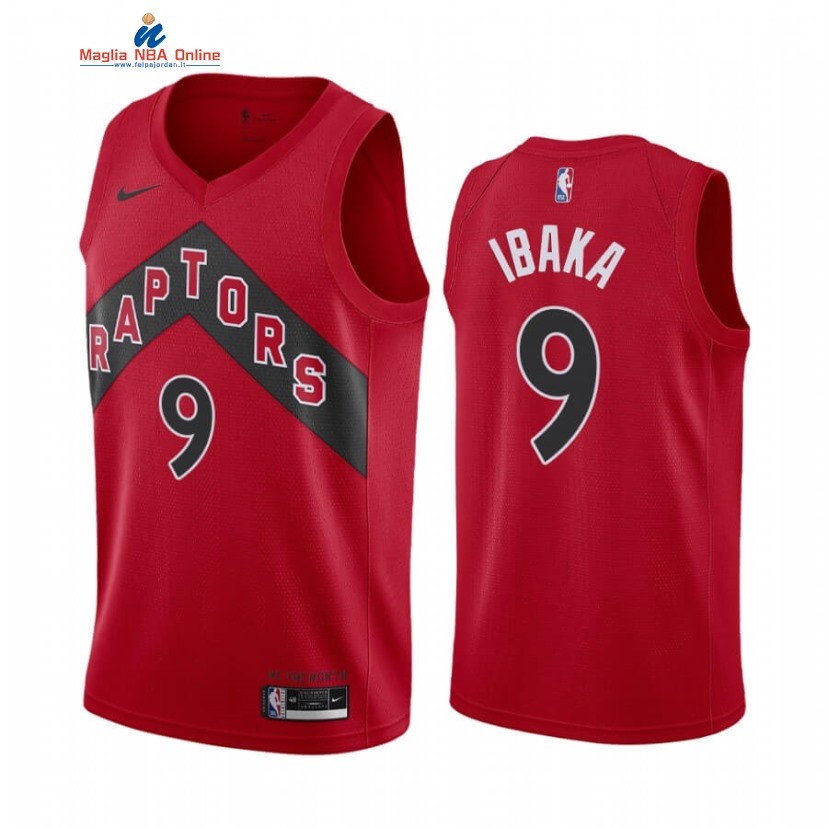 Maglia NBA Nike Toronto Raptors #9 Serge Ibaka Rosso Icon 2020-21 Acquista