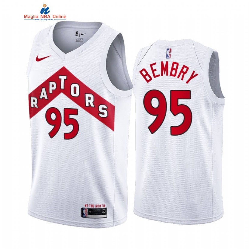 Maglia NBA Nike Toronto Raptors #95 DeAndre' Bembry Bianco Association 2020-21 Acquista