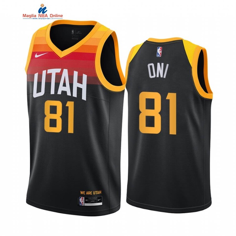 Maglia NBA Nike Utah Jazz #81 Miye Oni Nero Città 2020-21 Acquista