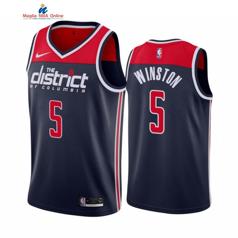 Maglia NBA Nike Washington Wizards #5 Cassius Winston Nero Statement 2020-21 Acquista