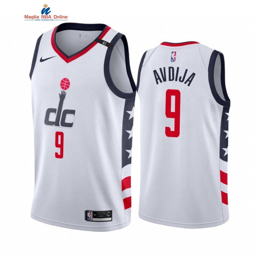 Maglia NBA Nike Washington Wizards #9 Deni Avdija Bianco Città 2020-21 Acquista