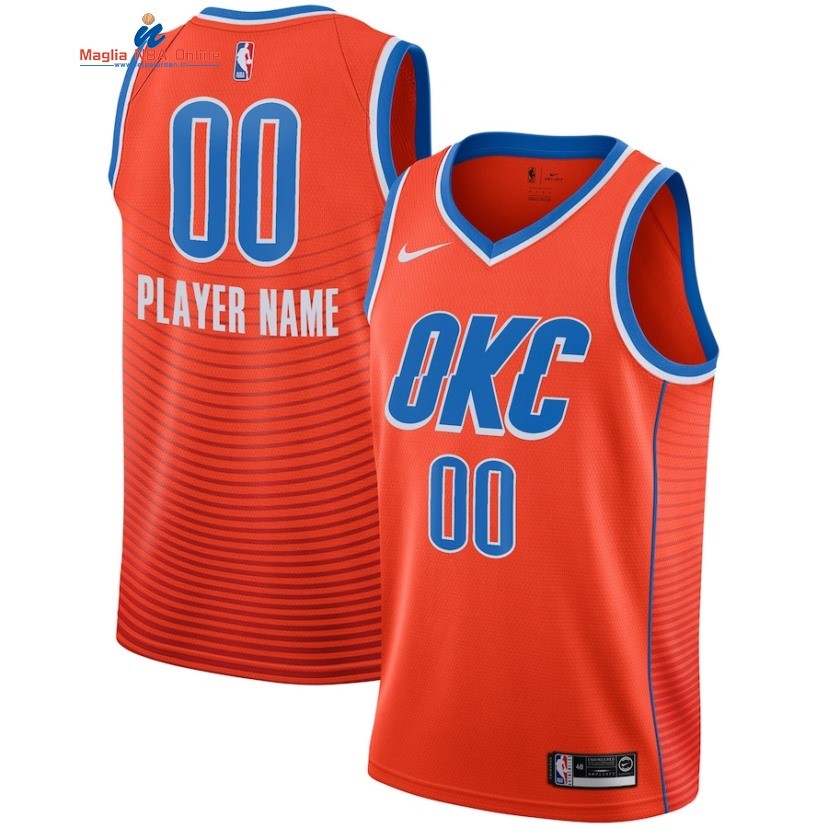 Maglia NBA Oklahoma City Thunder #00 Personalizzate Arancia Statement 2019-20 Acquista