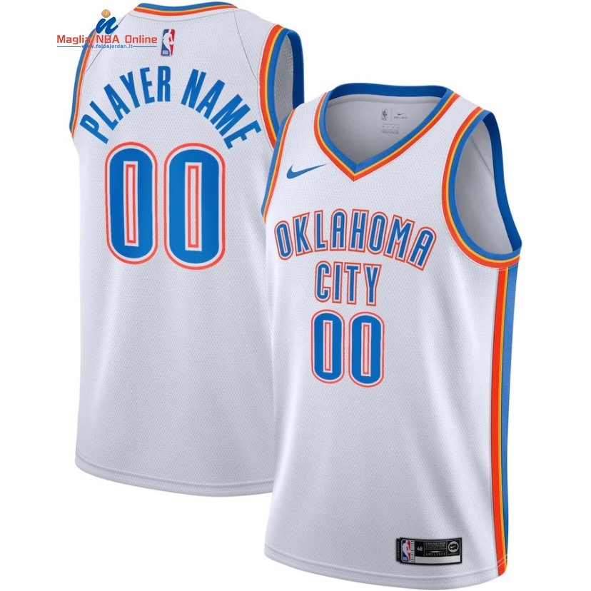 Maglia NBA Oklahoma City Thunder #00 Personalizzate Bianco Association 2019-20 Acquista