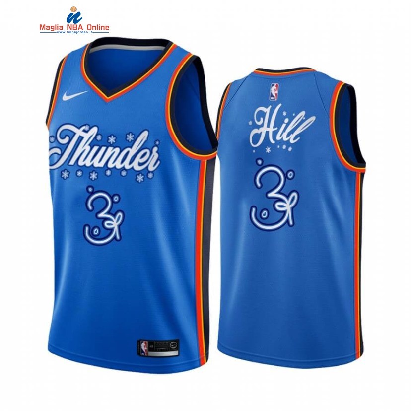 Maglia NBA Oklahoma City Thunder 2020 Natale #3 George Hill Blu Acquista