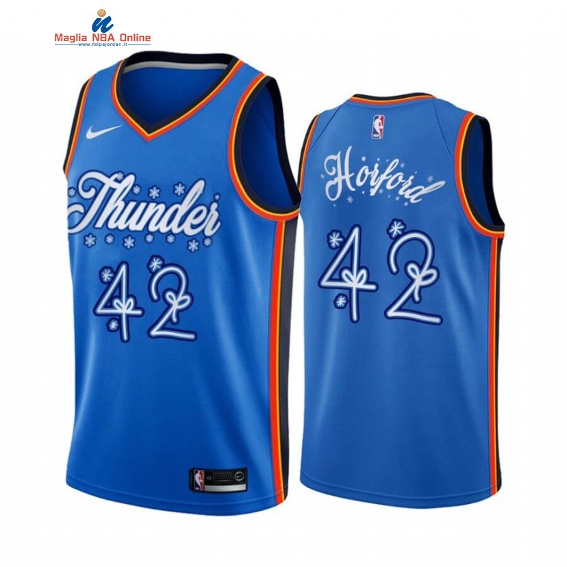 Maglia NBA Oklahoma City Thunder 2020 Natale #42 Al Horford Blu Acquista