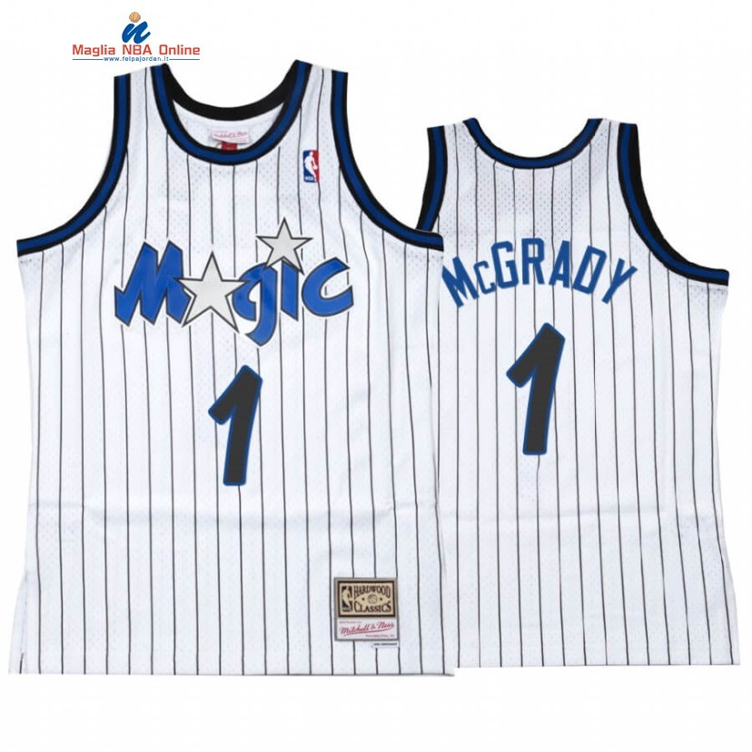 Maglia NBA Orlando Magic #1 Tracy McGrady Bianco Hardwood Classics Acquista