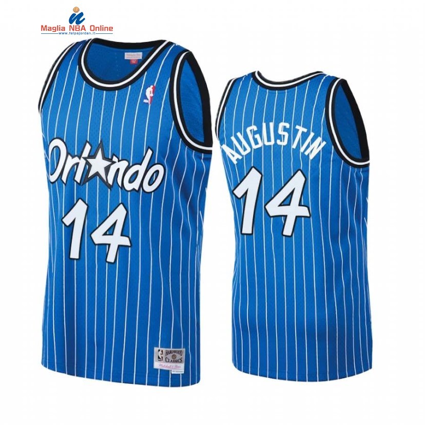 Maglia NBA Orlando Magic #14 D.J. Augustin Blu Hardwood Classics Acquista