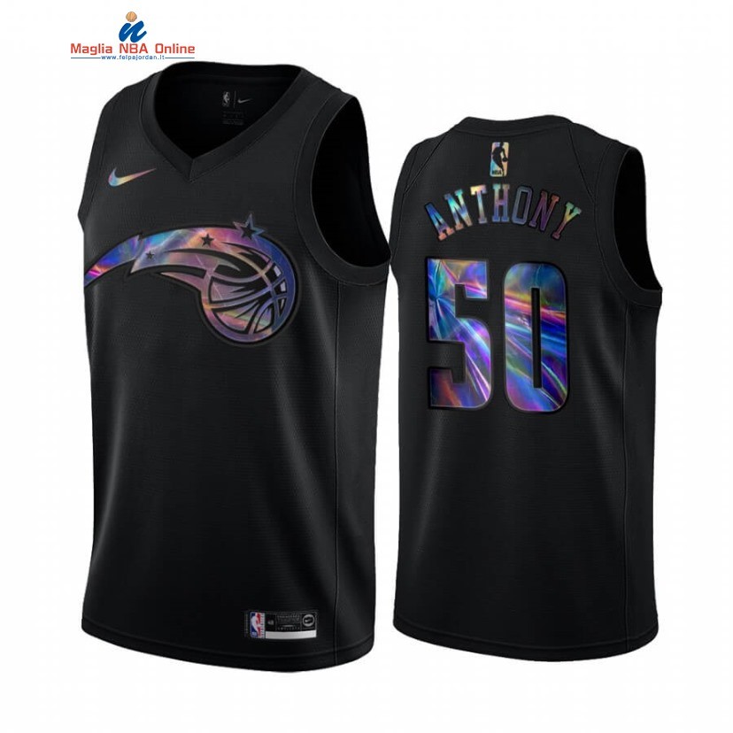 Maglia NBA Orlando Magic #50 Cole Anthony Nero Hardwood Classics 2020 Acquista