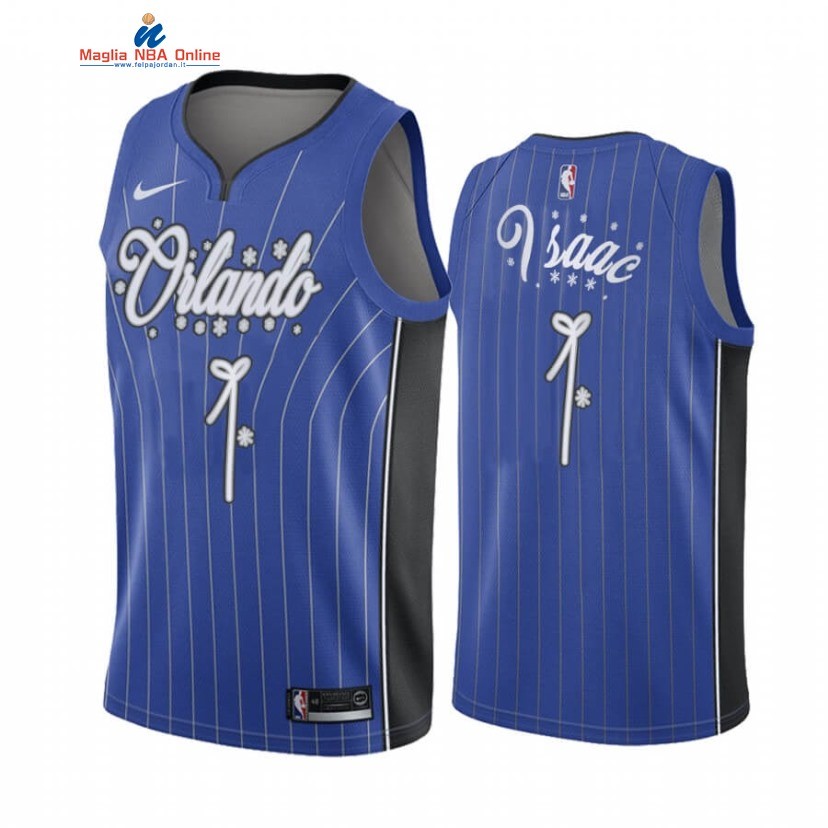 Maglia NBA Orlando Magic 2020 Natale #1 Jonathan Isaac Blu Acquista