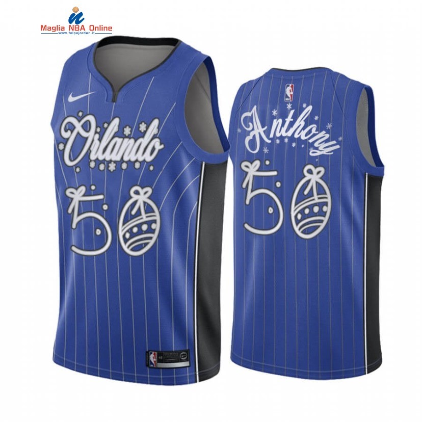 Maglia NBA Orlando Magic 2020 Natale #56 Cole Anthony Blu Acquista