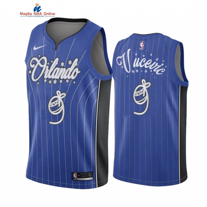 Maglia NBA Orlando Magic 2020 Natale #9 Nikola Vucevic Blu Acquista