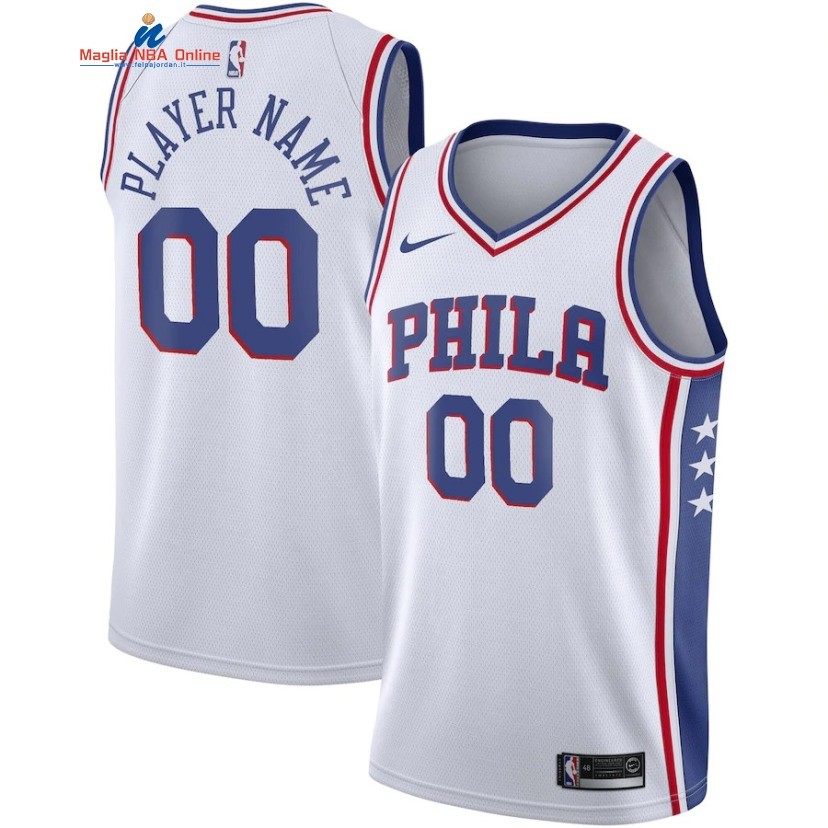 Maglia NBA Philadelphia Sixers #00 Personalizzate Bianco Association 2019-20 Acquista