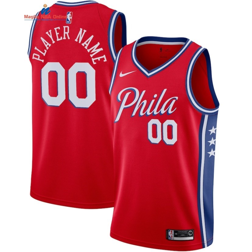 Maglia NBA Philadelphia Sixers #00 Personalizzate Rosso Statement 2019-20 Acquista