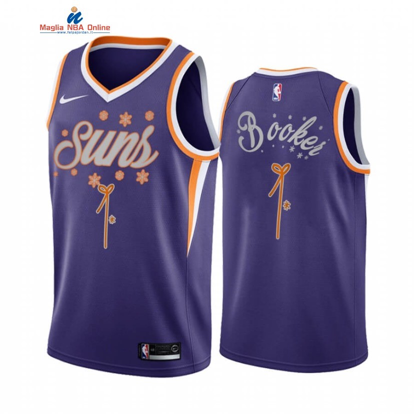 Maglia NBA Phoenix Suns 2020 Natale #1 Devin Booker Porpora Acquista