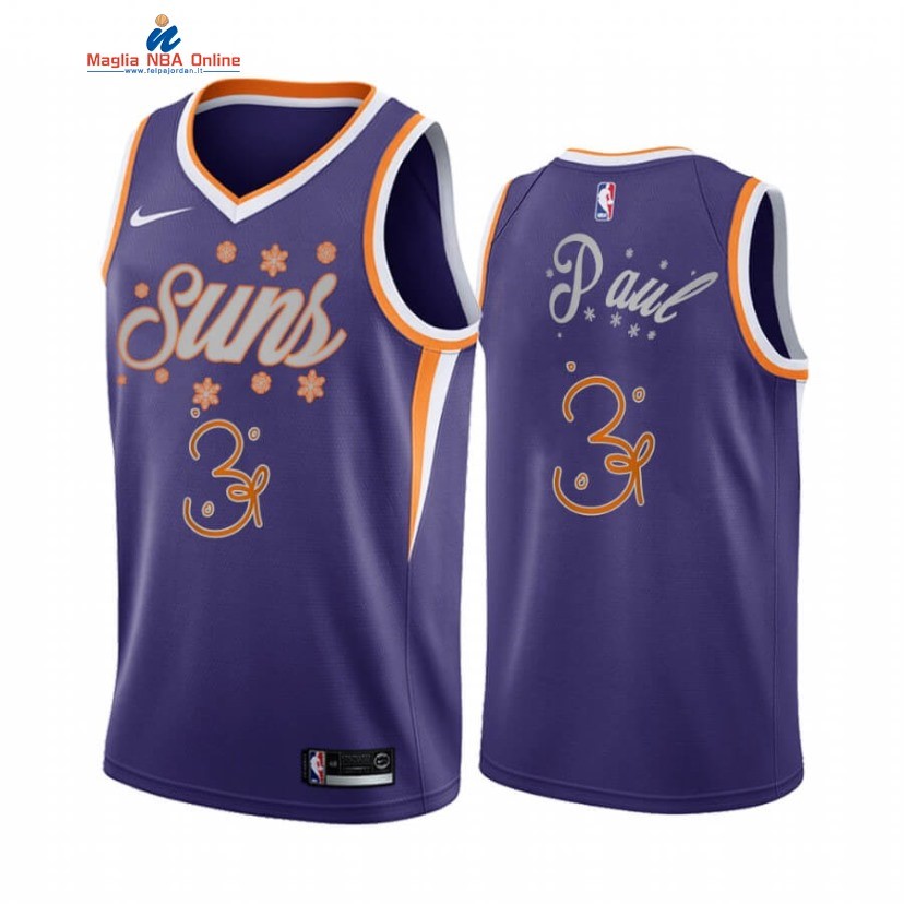 Maglia NBA Phoenix Suns 2020 Natale #3 Chris Paul Porpora Acquista