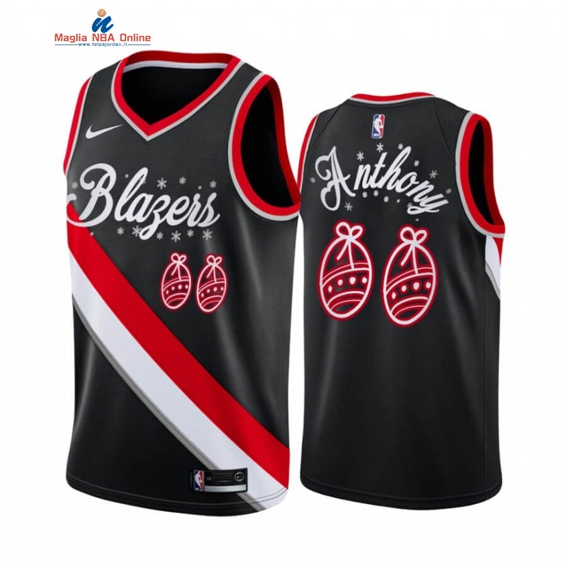 Maglia NBA Portland Trail Blazers 2020 Natale #00 Carmelo Anthony Nero Acquista