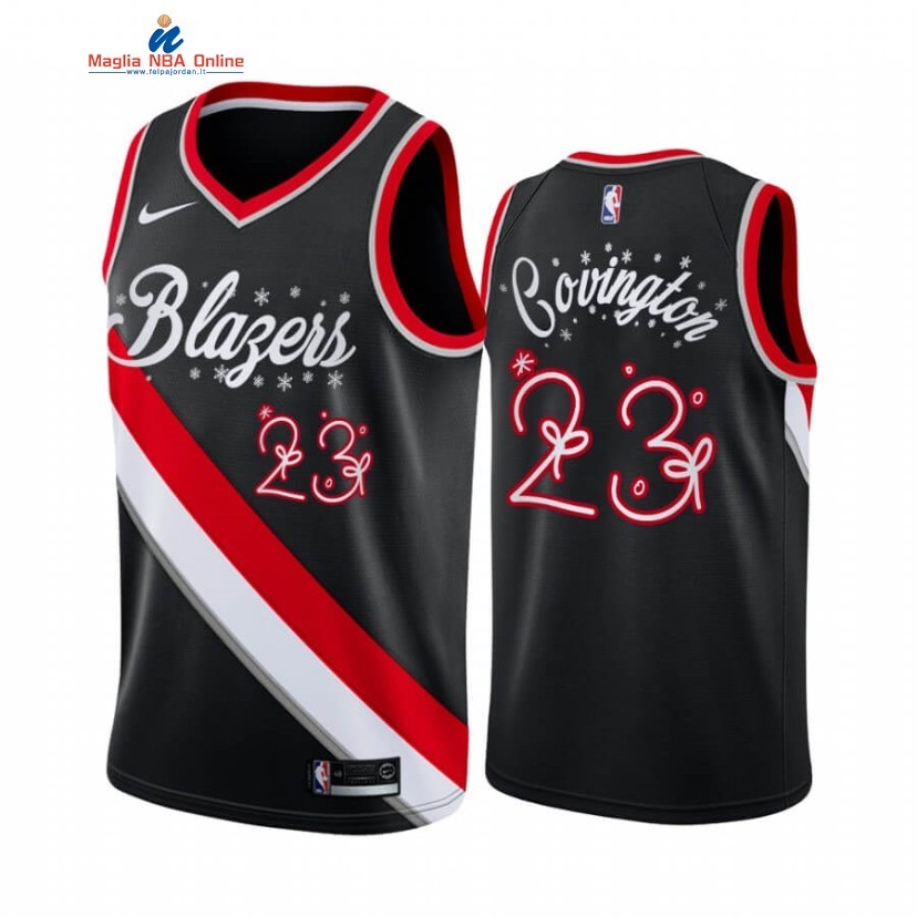 Maglia NBA Portland Trail Blazers 2020 Natale #23 Robert Covington Nero Acquista