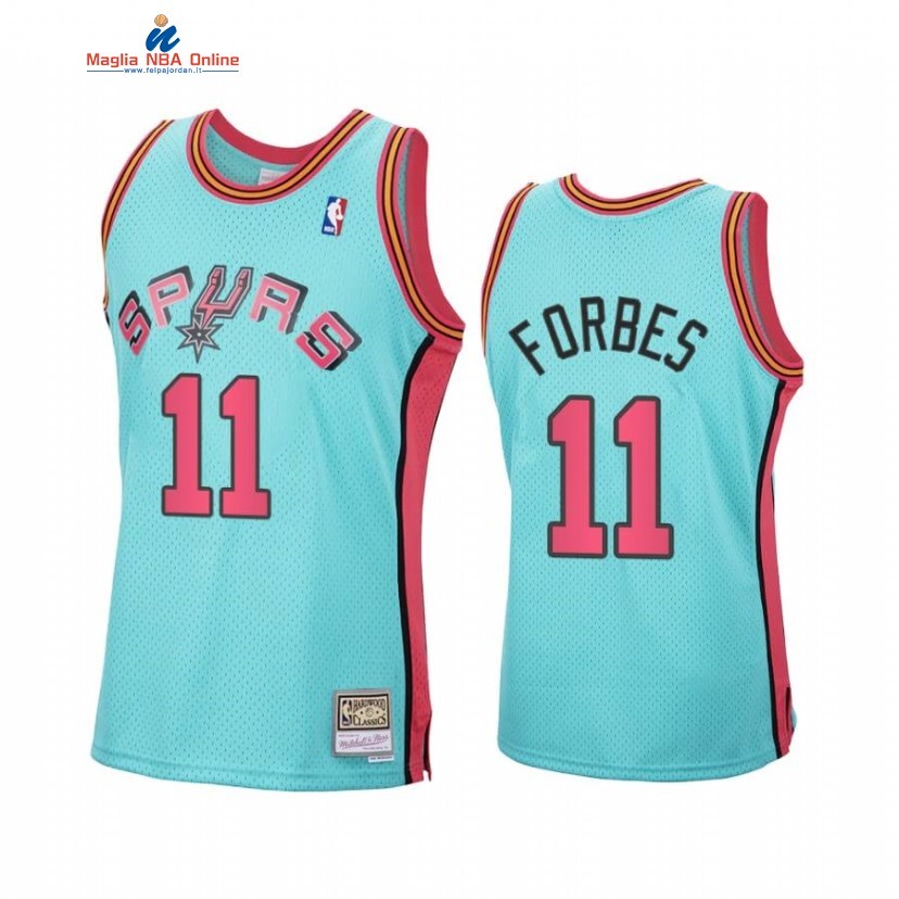 Maglia NBA San Antonio Spurs #11 Bryn Forbes Reload Blu Hardwood Classics 2020 Acquista