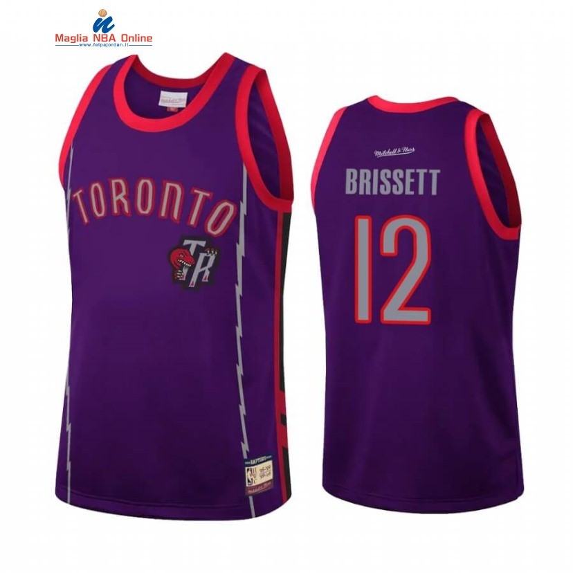 Maglia NBA Toronto Raptors #12 Oshae Brissett Team Heritage Porpora Throwback Acquista