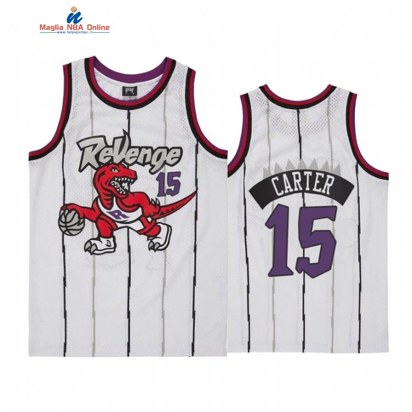 Maglia NBA Toronto Raptors #15 Vince Carter Revenge Bianco Throwback Acquista