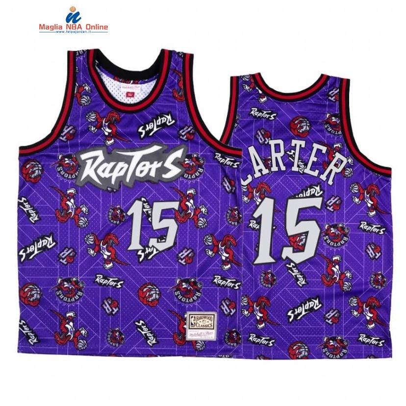 Maglia NBA Toronto Raptors #15 Vince Carter Tear Up Pack Porpora Hardwood Classics Acquista