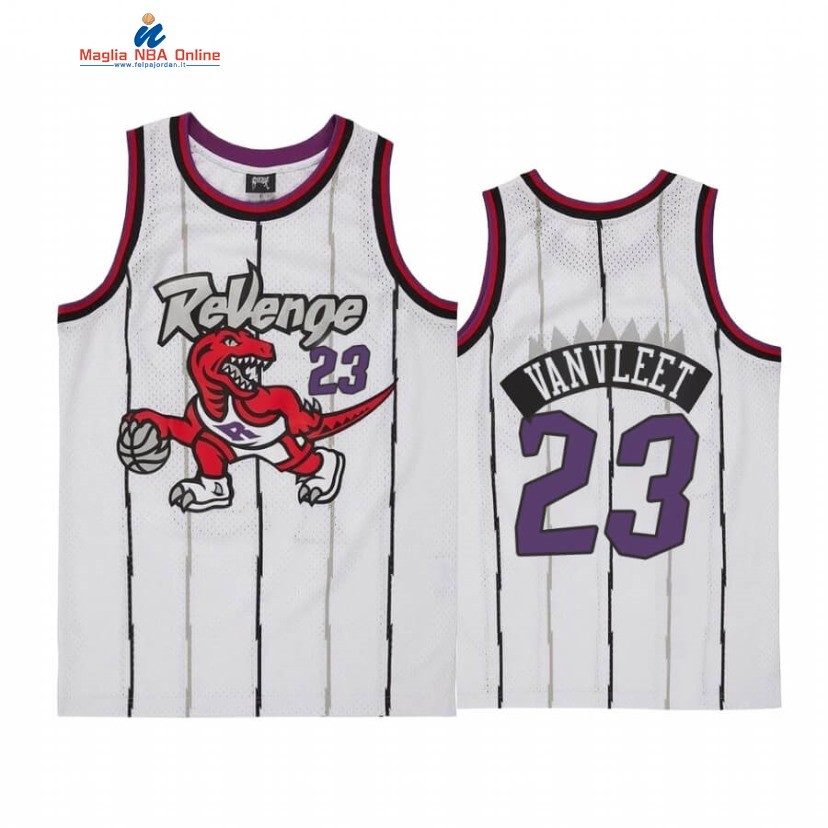 Maglia NBA Toronto Raptors #23 Fred VanVleet Revenge Bianco Throwback Acquista