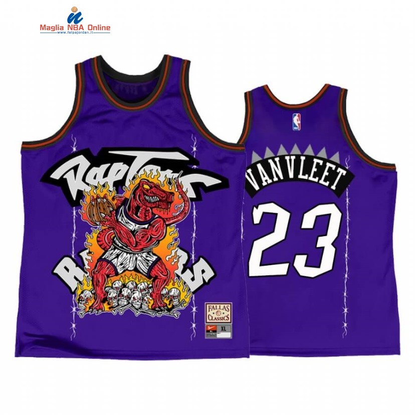 Maglia NBA Toronto Raptors #23 Fred VanVleet Warren Lotas Porpora Throwback Acquista