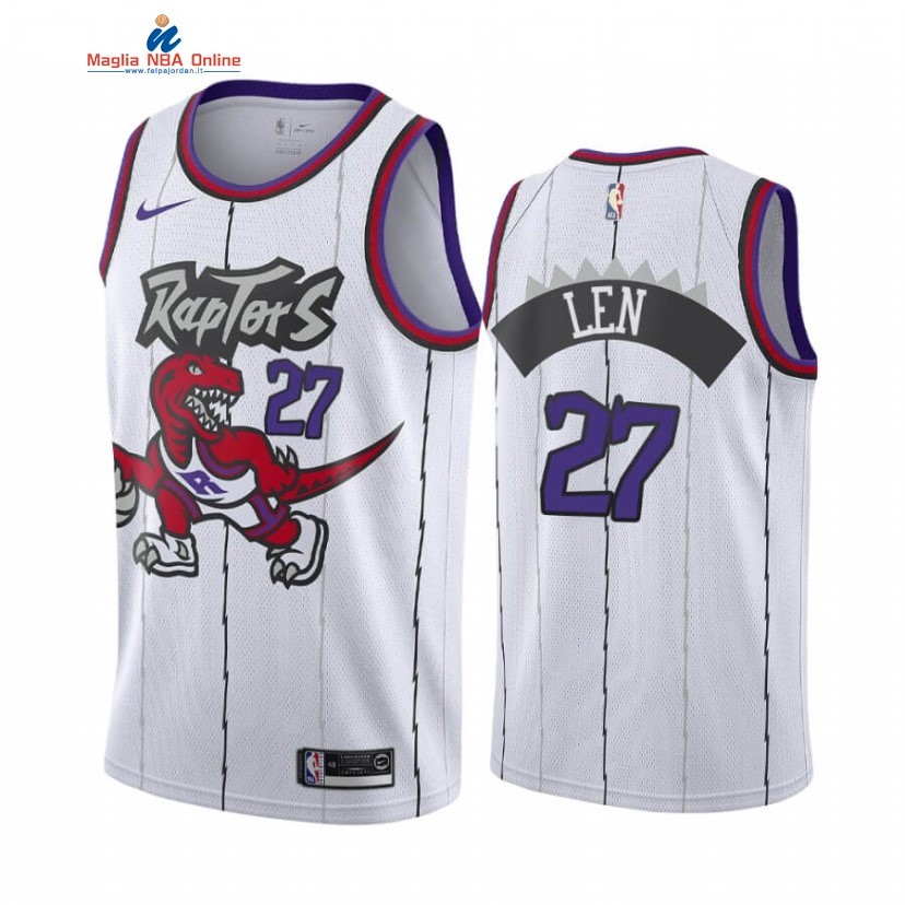 Maglia NBA Toronto Raptors #27 Alex Len Bianco Hardwood Classics 2020-21 Acquista