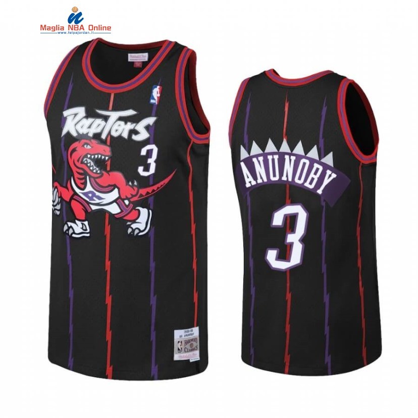 Maglia NBA Toronto Raptors #3 OG Anunoby Reload Nero Hardwood Classics Acquista