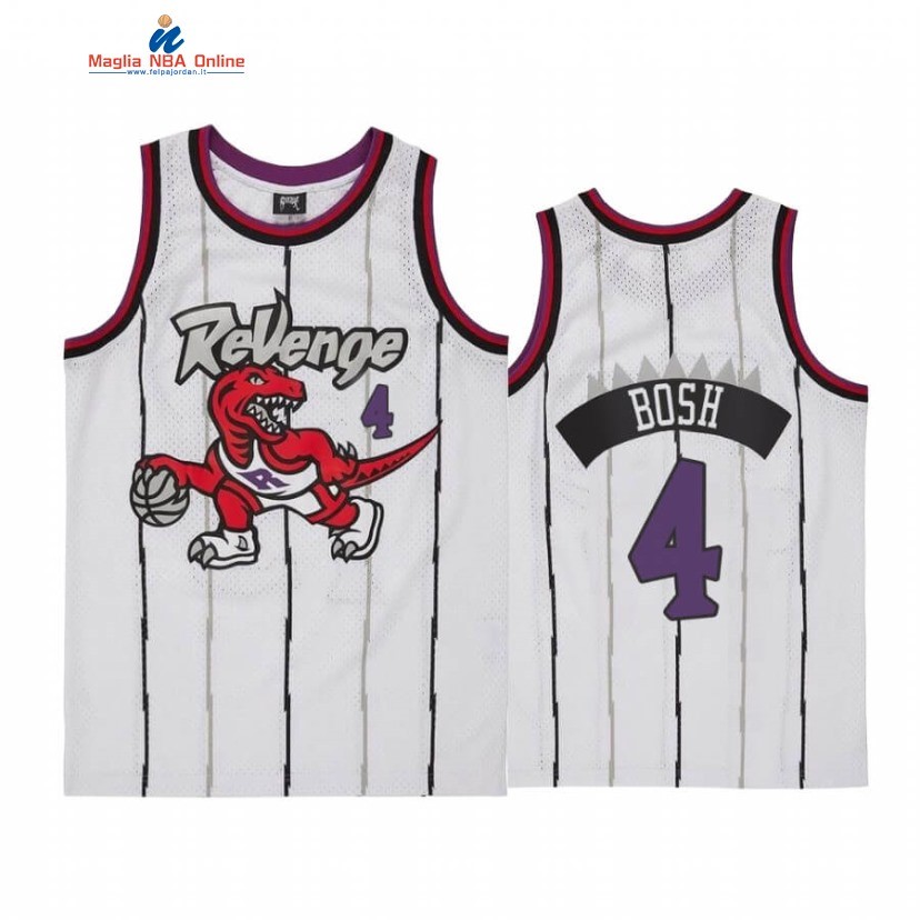 Maglia NBA Toronto Raptors #4 Chris Bosh Revenge Bianco Throwback Acquista