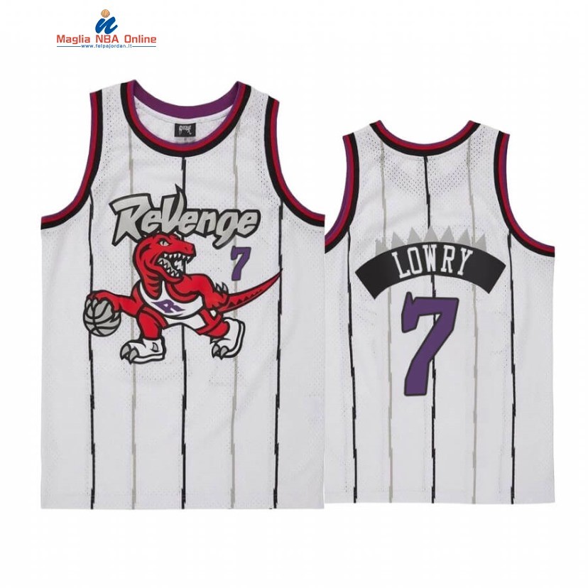 Maglia NBA Toronto Raptors #7 Kyle Lowry Revenge Bianco Throwback Acquista