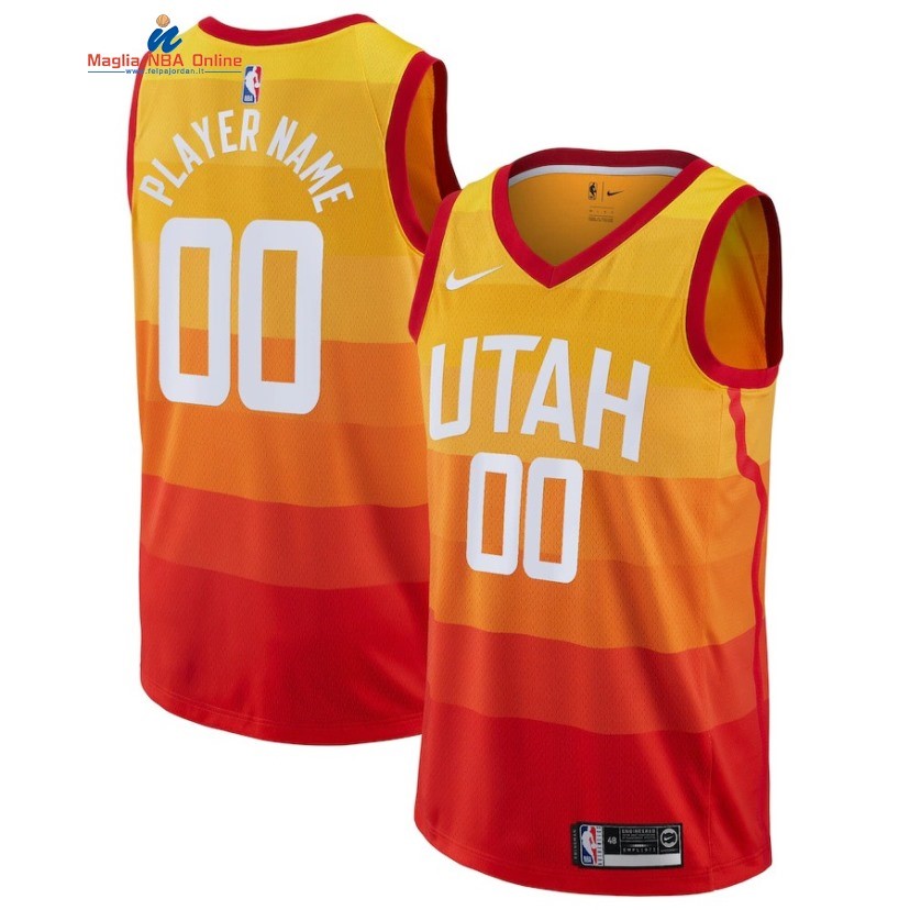 Maglia NBA Utah Jazz #00 Personalizzate Giallo Città 2019-20 Acquista