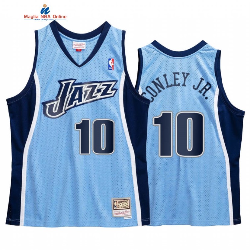 Maglia NBA Utah Jazz #10 Mike Conley Jr. Blu Hardwood Classics 2009-10 Acquista