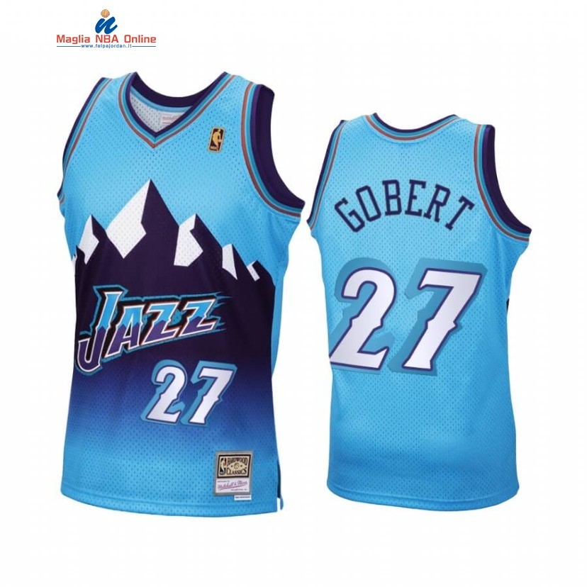 Maglia NBA Utah Jazz #27 Rudy Gobert Reload Blu Hardwood Classics 2020 Acquista