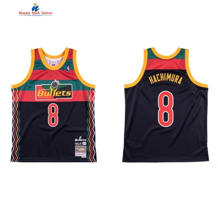 Maglia NBA Washington Wizards #8 Rui Hachimura BR Remix Marino Hardwood Classics Acquista