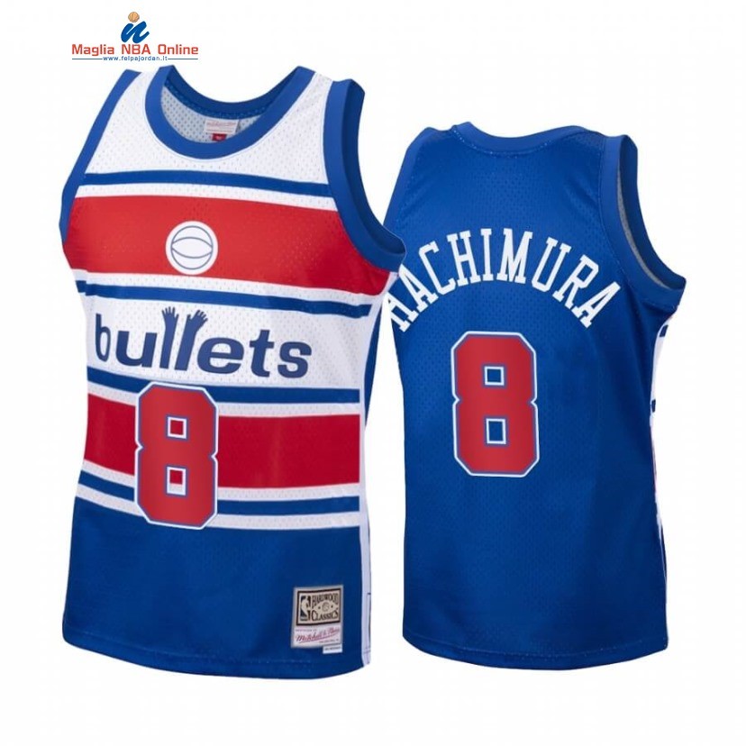 Maglia NBA Washington Wizards #8 Rui Hachimura Blu Hardwood Classics Acquista