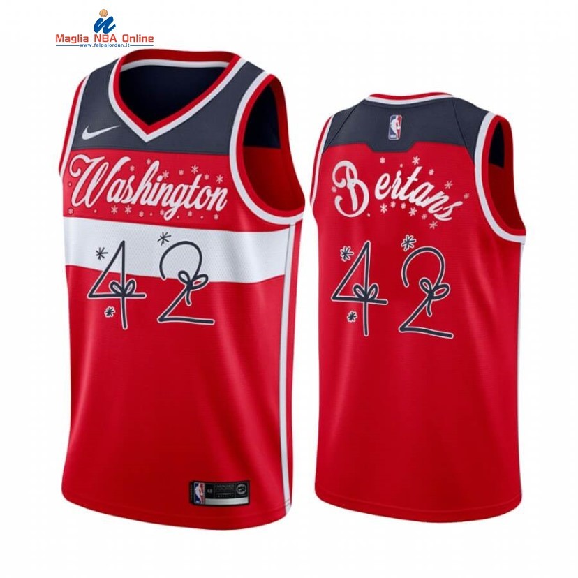 Maglia NBA Washington Wizards 2020 Natale #42 Davis Bertans Rosso Acquista