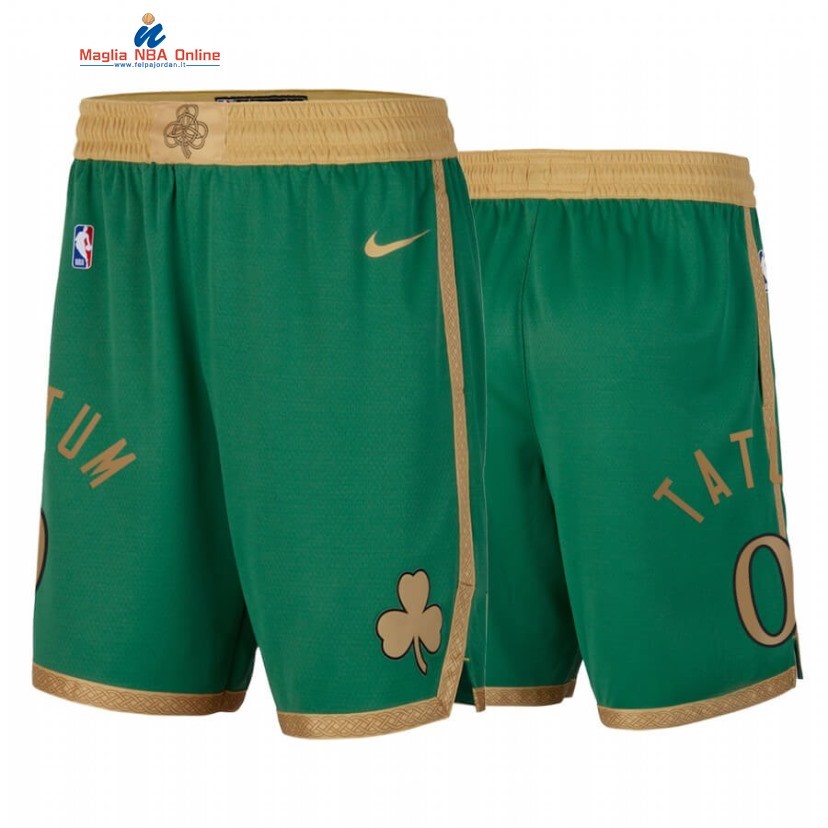 Pantaloni Basket Boston Celtics #0 Jayson Tatum Verde Città 2020 Acquista