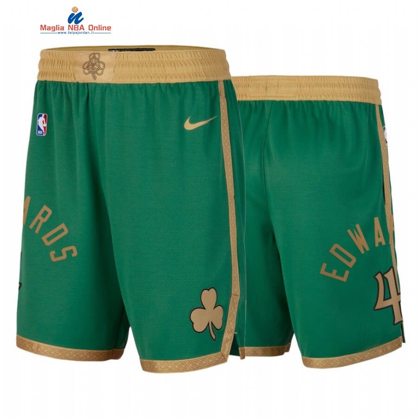 Pantaloni Basket Boston Celtics #4 Carsen Edwards Verde Città 2020 Acquista