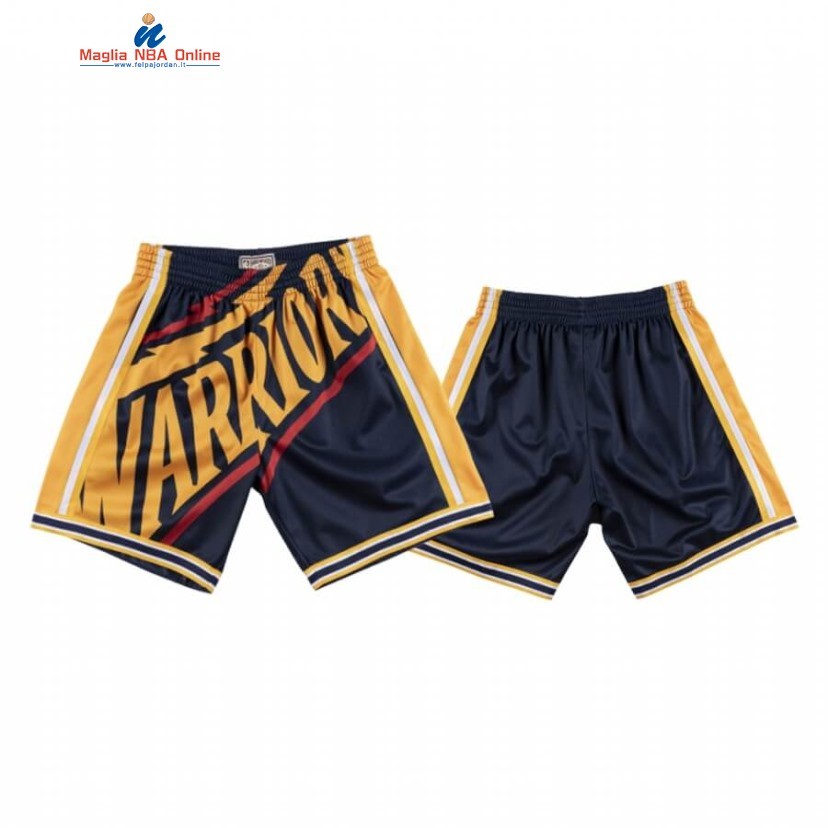 Pantaloni Basket Golden State Warriors Big Face Marino Hardwood Classics Acquista
