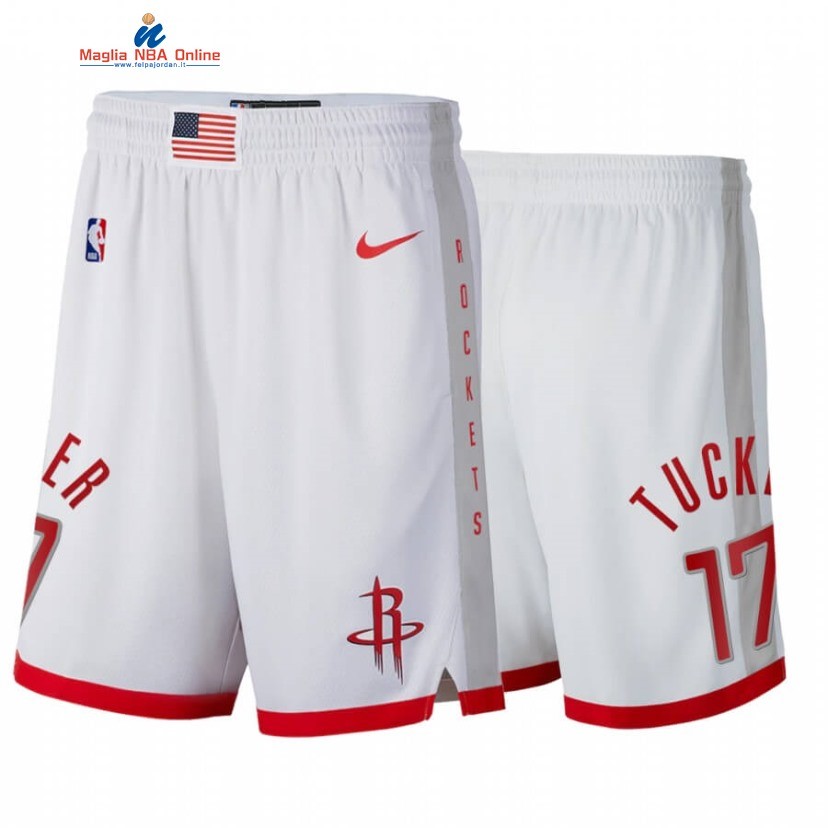 Pantaloni Basket Houston Rockets #17 P.J. Tucker Bianco Città 2020 Acquista