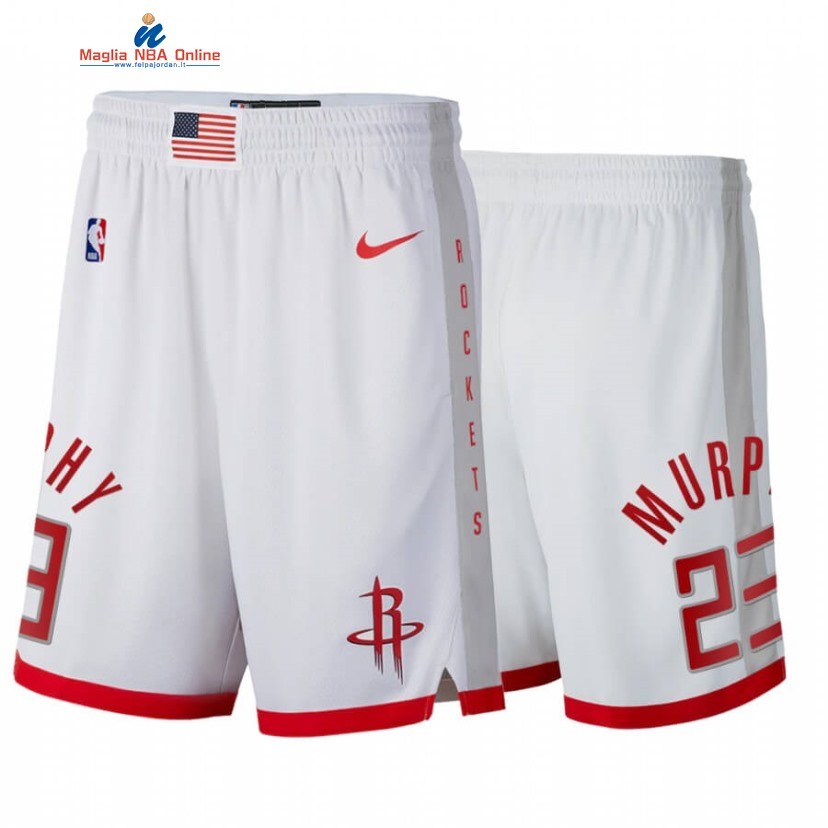 Pantaloni Basket Houston Rockets #23 Calvin Murphy Bianco Città 2020 Acquista