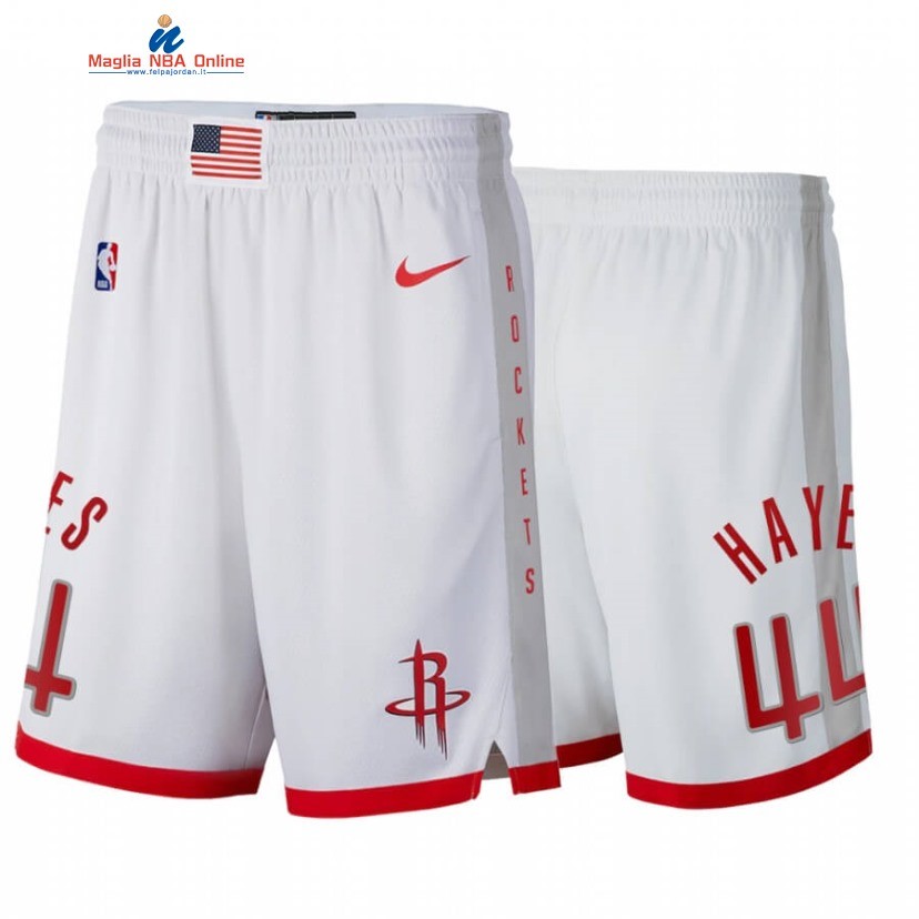 Pantaloni Basket Houston Rockets #44 Elvin Hayes Bianco Città 2020 Acquista