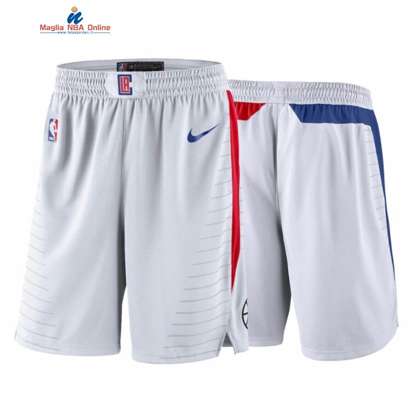 Pantaloni Basket Los Angeles Clippers Bianco Association 2020 Acquista