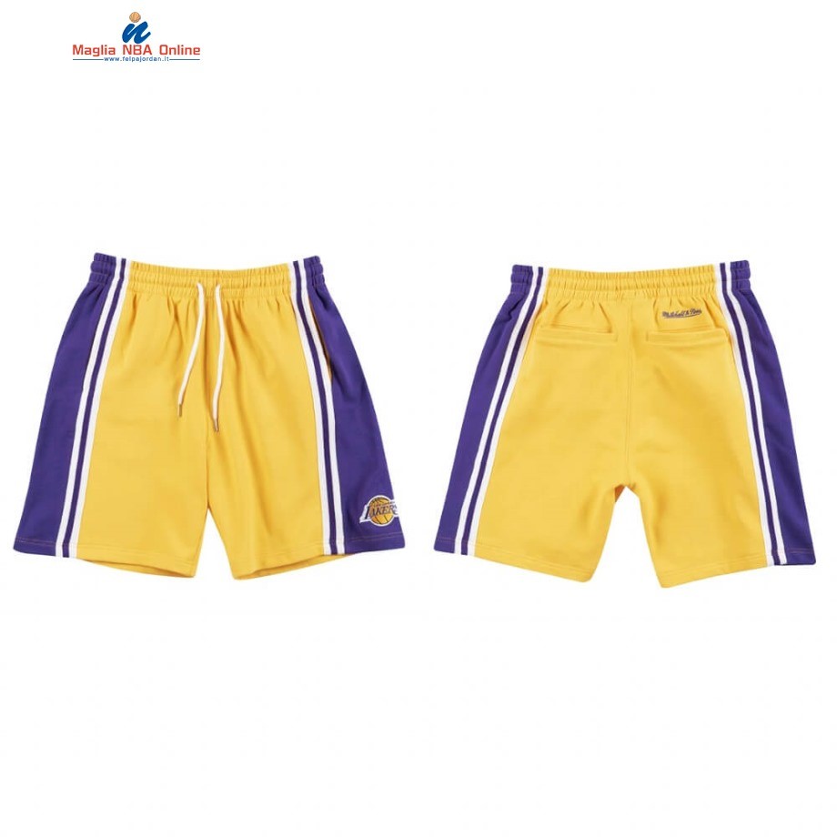 Pantaloni Basket Los Angeles Lakers French Terry Giallo 2020 Acquista