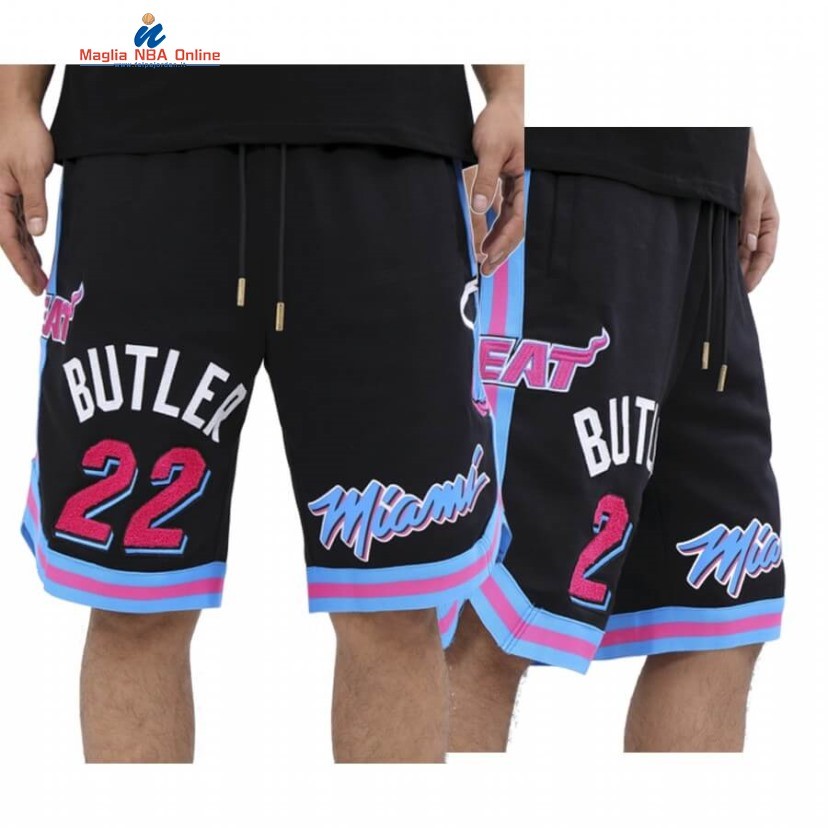Pantaloni Basket Miami Heat #22 Jimmy Butler ViceWave Nero Città Acquista
