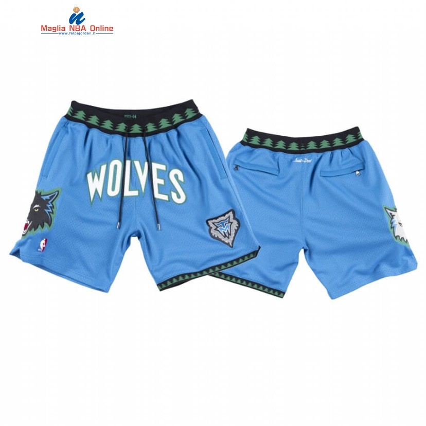 Pantaloni Basket Minnesota Timberwolves Just Don Blu 2003-04- Acquista